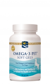 Omega-3 Pet from Nordic Naturals supports healthy skin, fur, heart and eyes in your beloved pet..
